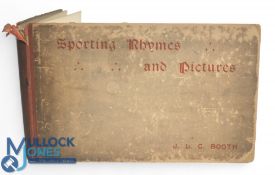 Sporting Rhymes and Pictures - J L C Booth published by Kegan, Paul, Trench, Trubner & Co, London,
