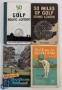 Period Golfing Guidebooks - to include Golfing in Northern Ireland, Golf Round London x2, Golfing in