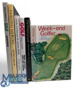 Golf Books - Week-end Golfer 1977 Peter Gresswell, The World of Golf 1982 Gordon Menzies, Golf and