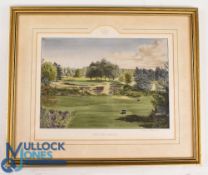 John Morland signed colour golf course print titled Walton Heath - featuring the Par Three 17th