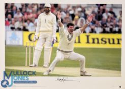 Cricket Great all Rounders Sir Richard Hadlee Signed Big Blue Tube Print, limited edition, No.251/