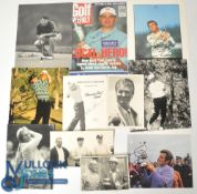 Selection of Golf Players Signed Photographs. To consist of Greg Norman, Tony Jacklin, Tom Watson,