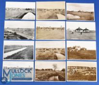 Good collection of 20th c Carnoustie b&w golfing postcards (12) many featuring players,