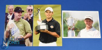 3x South African PGA Golf Tour Players Tournament Winners signed press colour photographs to incl