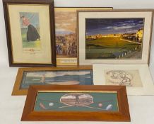 Collection of Golf Themed Prints, Photograph and Picture, Elegancies of Golf, US Open Championships,