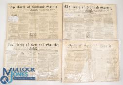 Collection of 1840s North of Scotland (Aberdeen) Gazette Newspapers with early Golf Club