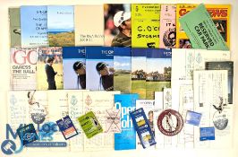1981-2011 The Open Golf Championship Tickets Order of Play, Programmes, and related paperwork, to