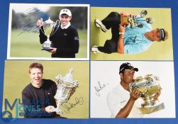 Collection of UK Golf Players Tournament Winners signed press colour photographs (4) to incl Matt