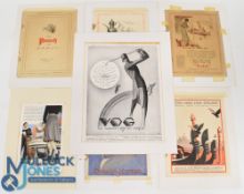 Golf Pictures, mounted golf magazine articles, illustration: to include a good c1930 Ocean Links