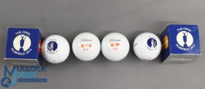 Collection of Titleist golf balls (4) to include 2x 2013 Open Golf Championship Muirfield MasterCard