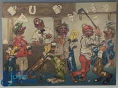 Park Lane Gallery the 19th Hole Golf Canvas, cartoon art, in various medias. Large canvas on