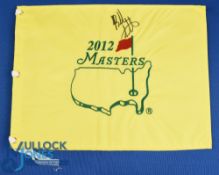 2012 US Masters signed embroidered golf pin flag - signed by the winner Bubba Watson - his first