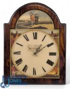 Golf Themed Wall Clock, made by Creative Wood Designs, a lacquered wood with golfing figures, batt