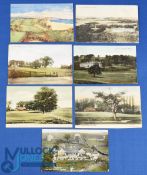 Collection of early English Golf Links coloured postcards of the 1900s onwards (8) to include