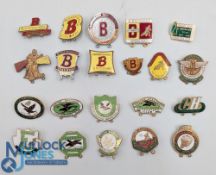 21x Vintage Speedway Enamel Motor Sport Badges - Birmingham Brummies x9, Cradley Heath x5 and Exeter