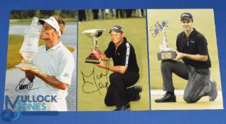 3x Australian/New Zealand Golf Players Tournament Winners signed press colour photographs - to