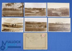 Collection of early Gleneagles Hotel and golf links real photograph postcards together with a scarce
