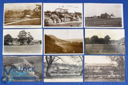 Collection of early 20th century English Golf Links b&w postcards (9) to include 3x early views of