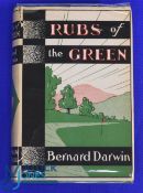 Rubs of the Green - Bernard Darwin Hardback Book 1936 First Edition - Small wear/tear to dust