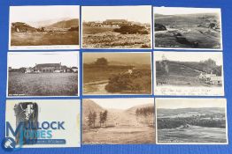 Good cross section of early English Golf Links b&w postcards (9) to incl Baildon, Cockermouth, 2x