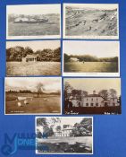 Collection of various English Golf Links B&W postcards from the early 1900s onwards (6) to include