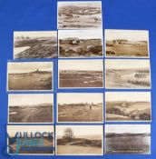 Interesting collection of early Gleneagles Kings and Queens Golf Links b&w postcards from the