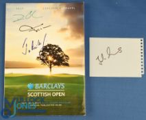 2007 Loch Lomond Barclays Scottish Open Golf Championship signed programme - signed by Darren Clark,