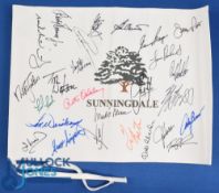 Sunningdale Senior Open Golf Championship profusely signed Sunningdale pin flag (29#) - signed by