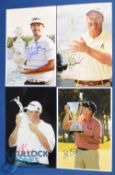 4x US Golf Players Tournament winners signed press colour photographs to incl Hunter Mahan (Shell