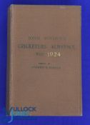 Rebound John Wisden's Cricketers Almanack 1924 - Hardback in good condition with a small worn edge