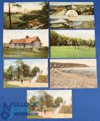 Collection of various English Golf Links coloured postcards from the early 1900s onwards (6) to