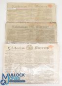Collection of early 1800s Caledonian Mercury Newspapers with early important References to Golf