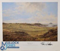 Turnberry Ailsa Coarse Print by M Chadwick signed by Tom Watson ready to frame - size #43cm x52cm