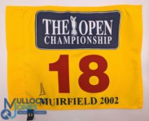 The Open Golf Championship Signed Flag, of Ernie Els 2002 Muirfield, good clean collection