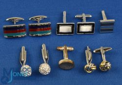 Collection of various cuff links (4) to incl pair of enamel Help for Heroes, et al. Note From the