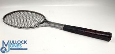 Birmingham Aluminium Casting Co Birmal Tennis Racket c1923, fine 'Birmal' all metal lawn tennis