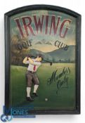 Wooden Painted Irwing Golf Club Sign, with golf player in relief - made by Country Corner Designs,