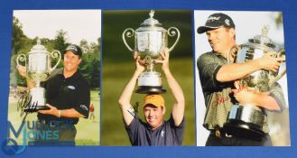 Collection of American Players Major USPGA Champions signed press colour photographs (3) to incl