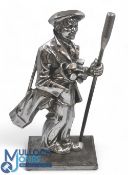 Golfer Fireside Poker: Made by Marterware Productions figure of a golfer with his golf bag chrome