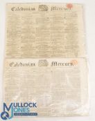 Collection of early 1800s Caledonian Mercury Newspapers with early important References to St