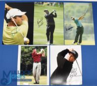 Collection of US Players PGA Tour and major winners signed coloured press size photographs (5) to