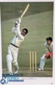 Cricket Great all Rounders Sir Sobers Signed Big Blue Tube Print, limited edition, No.18/ 500 in