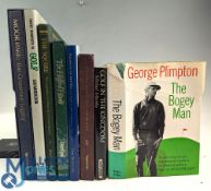 Eight Golfing Books to include The Bogey Man 1968 George Plimpton, Golf in The Kingdom 1974