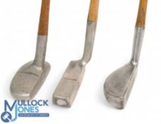 3x Various aluminium head putters features a Later Weetman rectangular offset with lead inserted