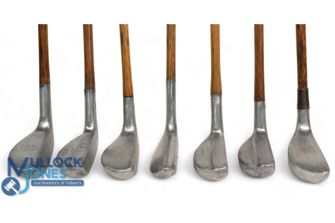 7x Assorted Alloy mallet head putters including a good Braid Mills model for Robinson and Co - Image 1 of 2