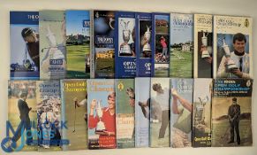 1971-2003 Open Golf Championship Programmes, to include years 1971, 74 (damage to rear cover), 78,