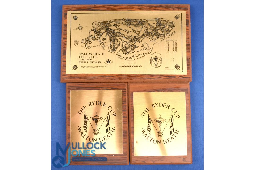 1981 Walton Heath Ryder Cup Golf Collection (4) to incl Coloured Course Layout Map with facsimile - Image 2 of 2