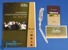 2007 London Seniors Masters Golf Championship signed programme - signed by 13x players to incl