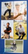 Collection of UK PGA Golf Players Tournament Winners signed press colour photographs (5) to incl