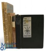 Six period Golf Books - The Mystery of Golf 1910 Arnold Haultain, Super Golf 1919 Robert Browning,